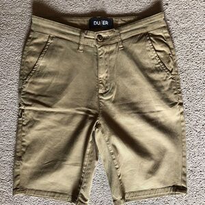 DU/ER Live Lite Journey Shorts - 28, 9" inseam - Hawkeye (Khaki/Beige)